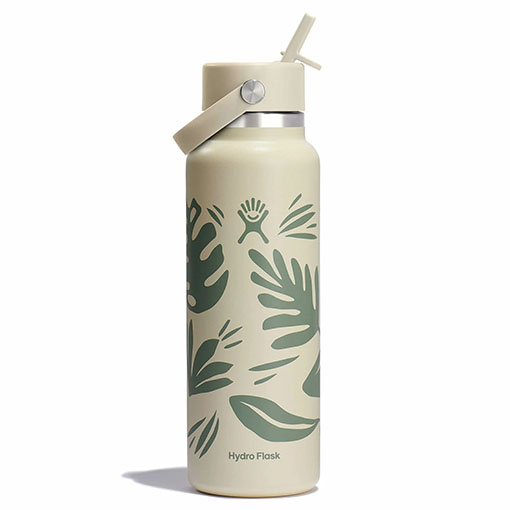 40 oz Wide Mouth with Flex Straw Cap - Botanical Bliss Coconut