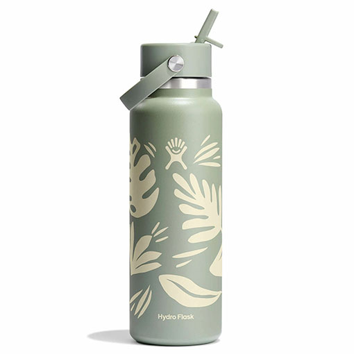 40 oz Wide Mouth with Flex Straw Cap - Botanical Bliss